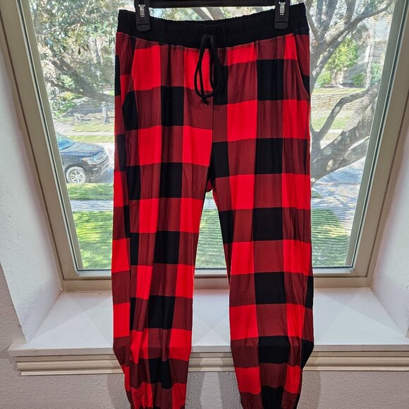 Red and Black Checkered Pajama Pants Size XL - Picture 1 of 5
